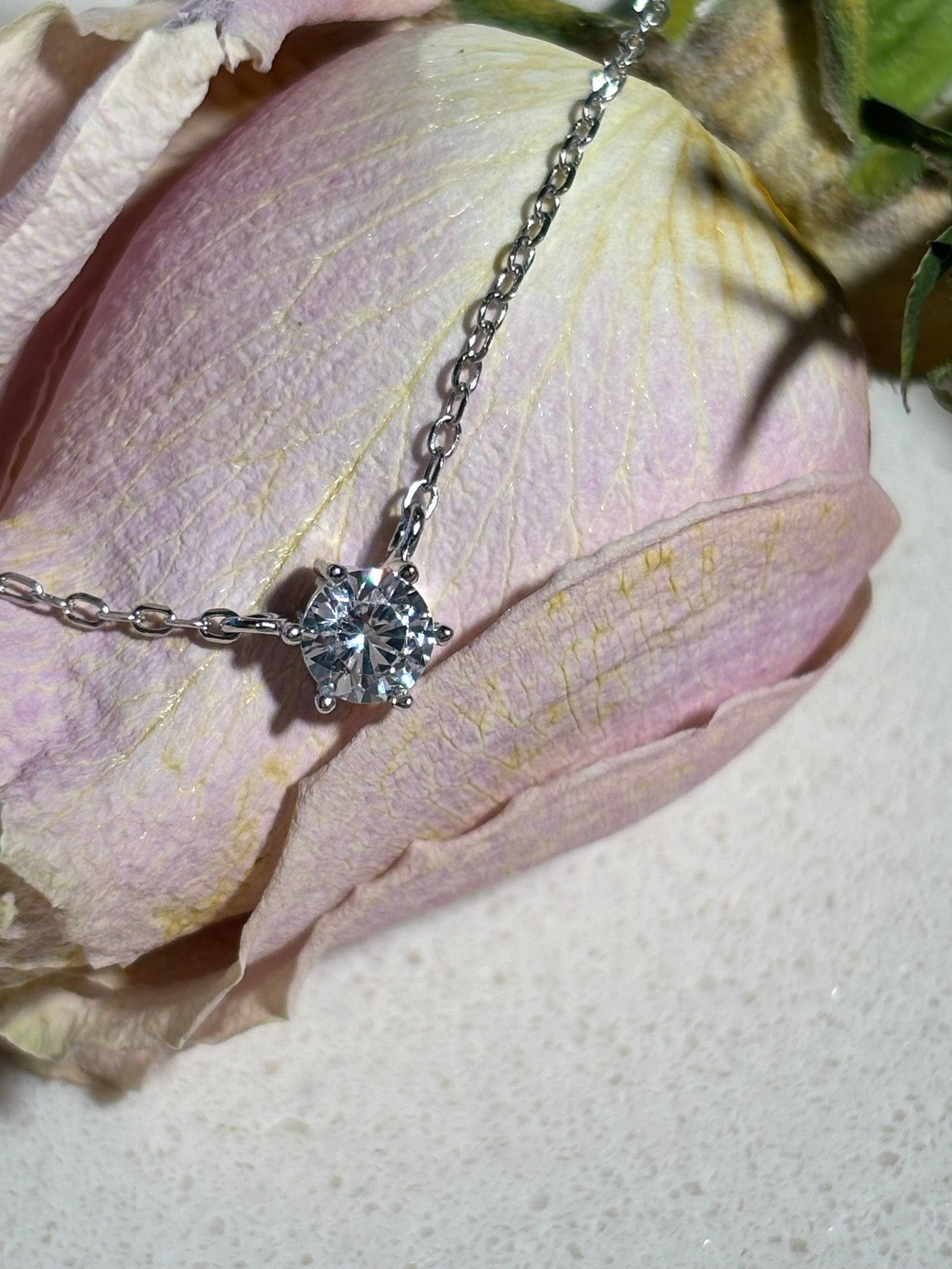 Layla - Sterling Silver Diamond Necklace