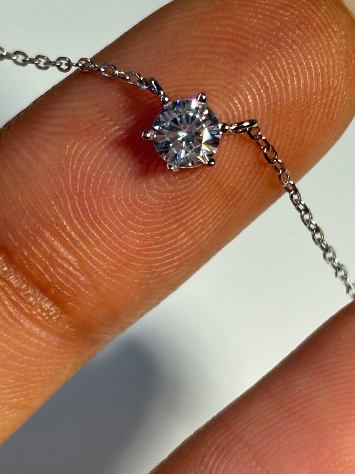 Layla - Sterling Silver Diamond Necklace